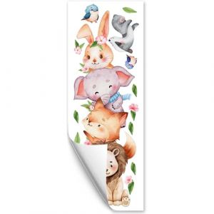 Sticker Mural de Porte, Stickers Autocollants Animaux de la Forêt, Décorations Murales Créatives et Amusantes pour Chambre d'Enfant, Jardin d'Enfants, Aire de Jeux, Salon (Marjoramy, neuf)