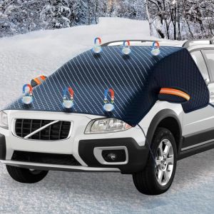TZEKING Couverture Pare Brise Voiture,Protection Pare Brise Hiver,Protege Pare Brise Hiver,B&acirc;che Pare Brise,Universelle pour Voiture Anti Givre,Universelle pour Voiture Anti Givre,Neige, Glace (ZeeWee, neuf)