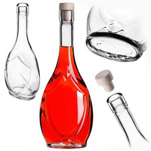 KADAX Bouteilles en verre vides de 500 ml, 1 pi&egrave;ce, avec bouchon, pour remplir les liqueurs, le vin et l'alcool, bouteilles d&eacute;coratives, bouteilles de vin en verre (KADAX, neuf)