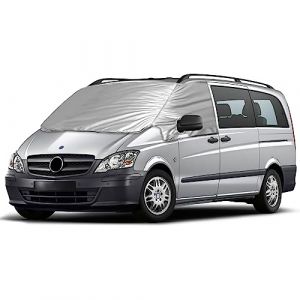 Housse de Protection de Pare-Brise Remplacement pour Mercedes-Benz Viano/Vito W639 2003-2014, Couverture Enveloppe de Pare-Brise Avant, Protection Solaire Contre la Neige Givre Poussière Soleil (JinsenTGG, neuf)