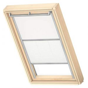 VELUX Original Store Duo Occultant et Tamisant, Cadre Argenté, S06, S36, Blanc (store-fenetredetoit, neuf)