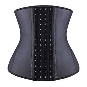 YIANNA Corset Minceur Femme Ventre Plat 4 Crochets Sport Gaine Amincissante Waist Trainer Serre Taille Bustier Amincissant Body Gainant Noir,11788 Size S (YIANNA Direct, neuf)