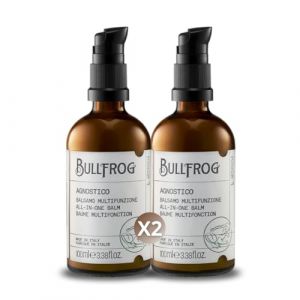 Bullfrog Baume à Barbe Agnostique Multifonction Multipack x2 – Parfume et adoucit la barbe – Protège contre les irritations – Parfum aux notes d’anis, cuir, tabac et bay rum – 100ml + 100ml (BULLFROG BARBERSHOP, neuf)