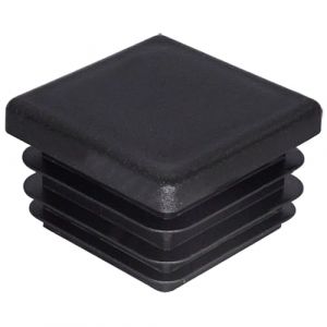SKIR'CO (20 pi&egrave;ces) Bouchons Carr&eacute;s en Plastique 30 x 30 mm, Embouts de Tube Mat, Inserts de Tube Carr&eacute;, Bouchons de Poteau de Cl&ocirc;ture, Noir RAL 9005 (Skirmantas, neuf)