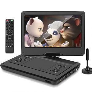KCR 14 Pouces TV Portable/Lecteur DVD Combo avec &eacute;cran LED Rotatif HD et Tuner TV DVB-T2 num&eacute;rique/USB/HDMI/AV/Audio, Batterie int&eacute;gr&eacute;e, Double Haut-Parleur st&eacute;r&eacute;o (SOYAR, neuf)