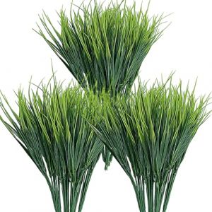 Kingrun 15 Pcs Herbes Plantes Artificielles Ext&eacute;rieur de 35cm Fausses Plante Verte Arbustes en Plastique Herbes UV R&eacute;sistantes Plantes D&eacute;cor pour Maison Int&eacute;rieur Jardini&egrave;res Balcon Jardin Bureau (Kingrun, neuf)