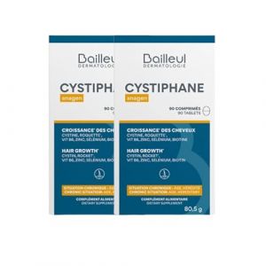 Bailleul | Cystiphane Anagen | Complément alimentaire Cheveux | Favorise la croissance & la résistance des cheveux | Chute de cheveux chroniques | Cystine – Vitamine B6 | 90 comprimés (Cosmeco, neuf)