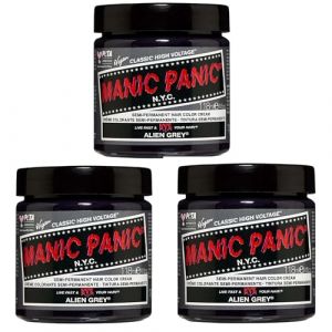 Manic Panic Alien Grey Cruelty Free, végétalien et vibrant 3 x 118ml (Solretail LTD, neuf)
