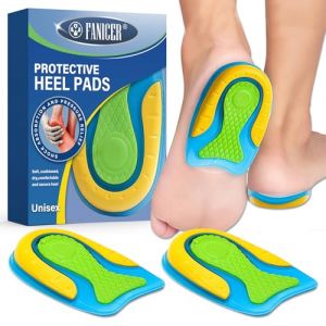 Fanjuanlan 2 Paires Talonnettes en Gel de Silicone, Talonnette Gel Silicone Antichoc Amortissante,Orthopédique Talonnettes, Protègez vos Talons pour femme et homme,Taille S (jiangweizhaolanfi, neuf)