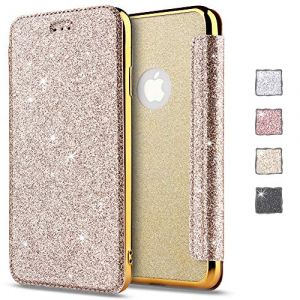 KOUYI Coque iPhone 11 Pro Max, Paillettes Strass Bling Fin &agrave; clapet Folio en Cuir PU avec Emplacement pour Carte Coque arri&egrave;re TPU Souple pour Apple iPhone 11 Pro Max 6,5 Pouces (Or) (Kouyi EU Store, neuf)