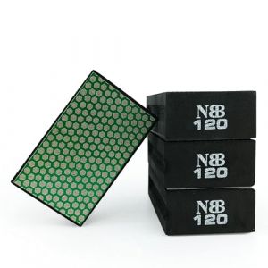 NBB Tampon diamanté pour poncer et polir blocs éponge de diamant de ponçage poli tampons à la main en diamant avec dos en mousse pour broyage polissage granit marbre pierre verre céramique (4,120#H) (EASTAR SUPER HARD TOOLS S.L., neuf)