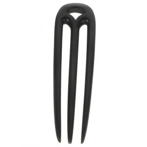 DECOMELODY Baguette &agrave; Cheveux Chinoise en Bois Naturel Fourchette &agrave; Cheveux &agrave; Trois Dents Accessoire pour Coiffures Classiques et Occasions Sp&eacute;ciales Noir pour Filles (FINNG, neuf)