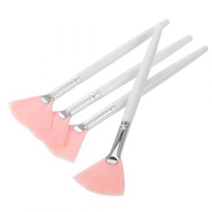 Vaguelly 4 Pièces Brosse faciale cosmétique duveteux bien soin du visage fan de visage makeup kit make up kit base makeup maquilleuse pinceau à poudre fixante pinceau surligneur Plastique (Bustling Xin, neuf)
