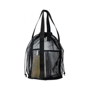 DIFLAX Sac de douche en maille, Organisateur de bain, Sac de Plage en Filet Grand Format – Compartiments Pratiques, Poignées Renforcées, pour voyage, gym, natation, plage (SVF TUNDER PRICE, neuf)