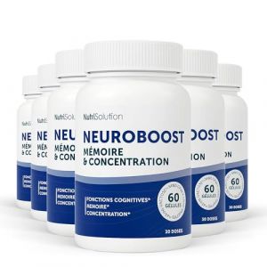 Neuro Boost par Nutrisolution - Boost Cognitif & &Eacute;nergie, Vitamines B, Ginkgo Biloba, Bacopa, Acide Alpha Lipo&iuml;que, V&eacute;g&eacute;talien, Fabriqu&eacute; en France (6) (Nutrisolution, neuf)