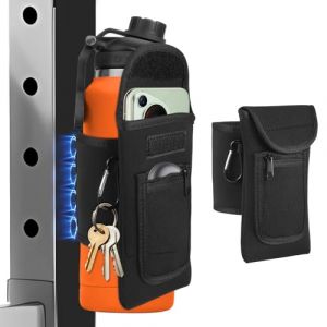 Sac de sport magn&eacute;tique, porte-bouteille d'eau, accessoires de sport, support de t&eacute;l&eacute;phone magn&eacute;tique, accessoires de fitness essentiels pour la salle de sport pour bouteilles d'eau de 1 et 1,5 litre (SILVER LION Limited, neuf)