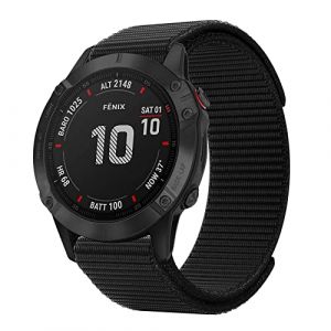 Bracelet Feinx 8 51mm/Fenix 7X/Fenix 7X Solar/Fenix 6X/Fenix 6X Pro/Fenix 5X/Fenix 5X Plus, 26mm Bracelet Sport Nylon à Séchage Rapide pour Fenix 7X Sapphire Solar/Fenix 3/Fenix 3 HR/Fenix 3 Sapphire (BEIYING, neuf)