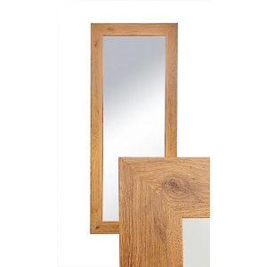 BD ART Miroir mural décoratif - Miroir de garde-robe - 120 x 50 cm - Chêne ambré (BD ART, neuf)