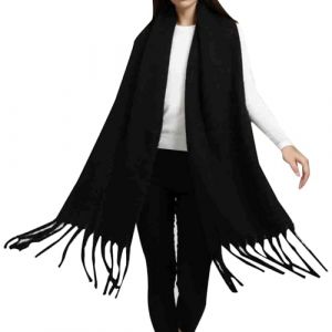Cocila Popular Thickened Warm Scarf With Tassel Shawl For Women &Eacute;charpe Ch&acirc;le D'Hiver Grosse Echarpe Longue Femme Blanche All&eacute;e Du Foulard Rouge Blanc Bleu Rose Noire Chaude Noel Hiver Fushia (SUSUWang1300, neuf)