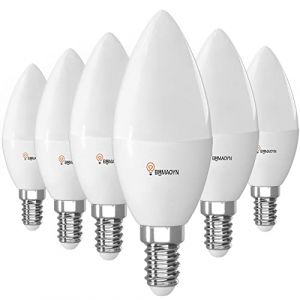 BHMAOYN 12V-24V E14 C37 LED 7W Bougies Ampoule Blanc Froid 6000K,&eacute;quivalent Ampoule Incandescente 60W,Angle du faisceau 270&deg; 500LM,Per Nave Yacht,Impianto solare,Garage Cabina Lot de 6 (BHMAOYN, neuf)