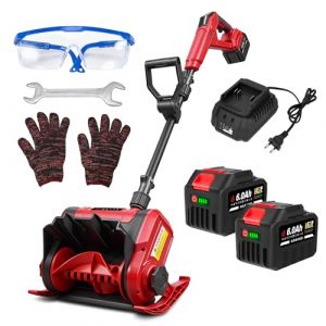 ONEVAN D&eacute;neigeuse &Eacute;lectrique sur Batterie 30cm 2X 6.0Ah Moteur Brushless Port&eacute;e 6m D&eacute;montable 3 Parties pour All&eacute;e Terrasse Neige L&eacute;g&egrave;re Jusqu'&agrave; 17cm (HEQIEBXK, neuf)