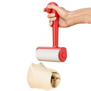 Rouleau anti-peluches r&eacute;utilisable: rouleau adh&eacute;sif mignon pour enlever les animaux domestiques, nettoyant efficace pour chien et fourrures | Rouleau de meubles pour v&ecirc;tements avec 60 feuilles pe (mingia, neuf)