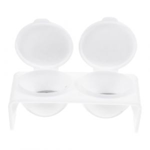 TOYANDONA Bol à Ongles Double Godet avec Couvercle pour Monomère et Ongles Acryliques Plastique Solide Capacité Polyvalente Nail Art et Trempage Protège Liquide de L’Évaporation (Y HEART, neuf)