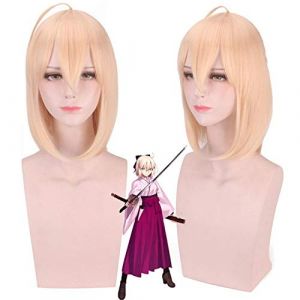 2019 Anime destin/Grand ordre roulette Merlin longue perruque Cosplay Costumes destin rester nuit perruques de cheveux Halloween Merlin perruque et bonnet de perruque taille unique 478 (long zhu tang, neuf)