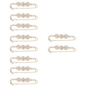 WOFASHPURET 5 Ensembles Broche De À Épingle Robe Pour De Mariée Broche Broche Décoration Goupille Broche De Mariage Broche De Fête Broches Strass Blanche 2 Pièces * 5 (Leiyun, neuf)