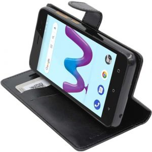 ebestStar - Coque Compatible avec Wiko Sunny3 (Sunny 3) Etui PU Cuir Housse Portefeuille Porte-Cartes Support Stand, Noir [Appareil: 146.7 x 74 x 9.95mm, 5.0''] (ebestPro-fr, neuf)