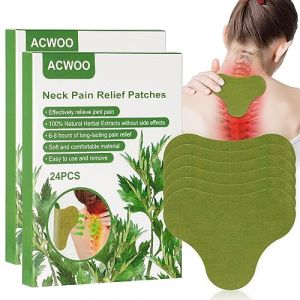 ACWOO Patch Anti Douleur au Cou, 48Pcs Patch Chauffant Cou, Patch Cou Anti Douleur, Patch Moxibustion Auto-Chauffant, Patch Anti-Douleur en Absinthe, Patch de Chaleur pour Douleurs au Articulations (AOGOE-EU, neuf)