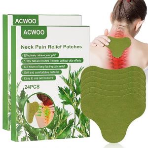 ACWOO Patch Anti Douleur au Cou, 48Pcs Patch Chauffant Cou, Patch Cou Anti Douleur, Patch Moxibustion Auto-Chauffant, Patch Anti-Douleur en Absinthe, Patch de Chaleur pour Douleurs au Articulations (ACWOO, neuf)