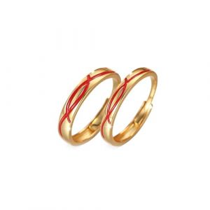 BCughia Bague en Argent Sterling, Bagues Fiancaille Couple Fil Rouge Bague pour Homme Et Femme (BCughia, neuf)