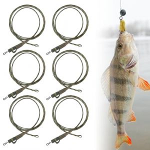 MIPIACE 6 Pièces Carp Leaders 70cm Spliced Leadcore Leaders Clip Plomb Peche a Carpe Carp Spirit Gravity Lead Clip Leaders Peche Carpe Accessoires pour Les Amateurs de Pêche Pêche en Plein Air (XUR-EU, neuf)