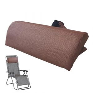 Oreiller De Chaise Longue Exterieur, Coussin Tete pour Chaise Longue De Jardin, Coussin Appuie Tête Amovible, Appuie Tete Fauteuil Ergonomique, Coussin Repose Tete transats avec Élastique Réglable (yumksn, neuf)