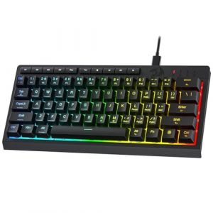 Redragon K522 Clavier de Jeu &agrave; Membrane RVB 60% Compact, 61 Touches lin&eacute;aires avec 4 Touches Macro int&eacute;gr&eacute;es et Touches de contr&ocirc;le multim&eacute;dia, US Layout (Radioddity France, neuf)