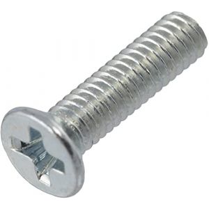 AERZETIX - C59621 - Lot de 100 vis à métaux M2.5x10 mm à tête fraisée PH1 - DIN 965 - en acier au carbone - dureté 4.8 - finition zingué - pour fixation vis tournevis assemblage (Tuning, neuf)