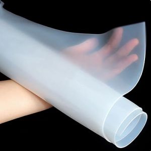 Feuille de Caoutchouc de Silicone 1Mx1M Épaisseur 0.5-5mm, Tapis de Plaque Transparent Translucide Résistance aux Hautes Températures Plaque de Gel de Silice de Qualité Alimentaire for Pièces Industri (XAODANN, neuf)
