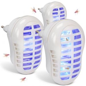 GARDIGO&reg; Prise Anti-Mouche avec lumi&egrave;re UV - Lot de 3 | Pi&egrave;ge &agrave; Mouches de Fruits pour la Cuisine | Port&eacute;e 20 m&sup2; | Certifi&eacute; GS | Tue Mouche &Eacute;l&eacute;ctrique | R&eacute;pulsif Anti Insectes. (tevigo gmbh, neuf)