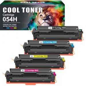 Cool Toner 054H 054 Compatible pour Canon 054H Toner pour i-SENSYS MF643Cdw MF641Cw MF645Cx MF642Cdw MF644Cdw MF641CW LBP622Cdw MF640 LBP620 (Noir Cyan Jaune Magenta, 4-Pack) (Easily_Color, neuf)
