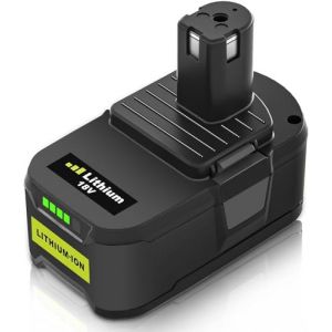 Catastro RB18L50 18V 5500mAh Batterie Remplacement pour Ryobi Batterie 18V 5.5Ah pour Ryobi Batterie P108 P107 P122 P104 P105 P102 P103 P107 P108 RB18L40 RB18L25 avec Indicateur LED (Catastro-FR, neuf)