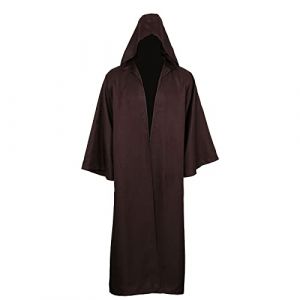 kinstell Homme Cape à Capuchon Halloween Robe Costume Uniforme Jedi à Capuche Pour Costume de Chevalier Noir (Kinstell uk, neuf)