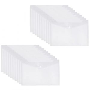 Pochette Porte Document A4, 20 PCS Classeurs et Chemises Pochette Enveloppe Feuilles Transparentes, Papier Trieur Document Rangement Plastique Classeur Bag Etanche Pour La Maison L'&eacute;cole Bureau (JTcymstore, neuf)