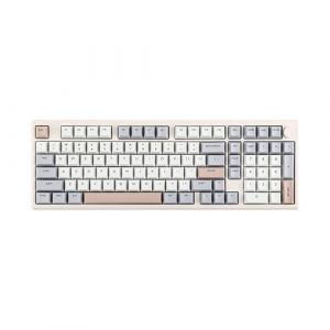 EPOMAKER Galaxy100 Clavier Mécanique en Aluminium QMK/Via avec Batterie 8000mAh, Gaming Clavier 96% avec Pavé numérique, USB-C/BT5.0/2.4Ghz Clavier sans Fil et Hot Swap (Rétro, Marble White Switch) (EPOMAKER FR, neuf)