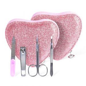 Coeur Manucure Set Ongles Pinceuses Pédicure Set Manucure Kit pour Filles Lot de 2 Ensembles Masseur Cervical, Appareil de Massage Électrique (Yours beauty, neuf)