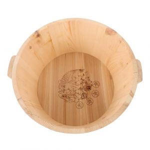Veemoon Bassine Pieds En Bois Profond 21 Cm, Seau Pour Bain De Pieds Naturel Sans Peinture, Usage Domestique Familial, Pour Trempage Et Pédicure (Quiet Window, neuf)