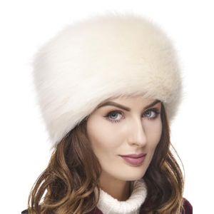 Futrzane Classic Chapeau Cosaque - Chapka Femme en Fausse Fourrure - Toque Russe (L, &Eacute;cru Classic) (Futrzane EU, neuf)