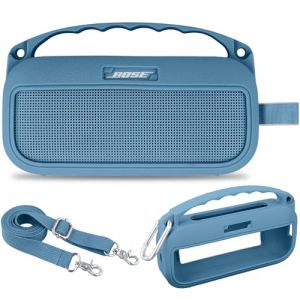 Aenllosi pour Bose SoundLink Flex Portable Bluetooth Speaker 2e G&eacute;n&eacute;ration / 1st &Eacute;tui de Transport Protecteur en Silicone, &Eacute;tui Seulement, Haut-Parleur Non Inclus, Bleu (Kaerth, neuf)
