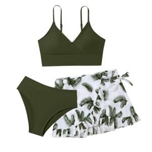 Maillot Adolescente Maillot De Bain Deux Pièces Maillot De Bain Ronde Maillot De Bain 14 Ans Maillot De Bain Maillots Deux Pièces Ensemble 3 Pièces Maillot De Bain Maillot (PINTUTU SEXY, neuf)