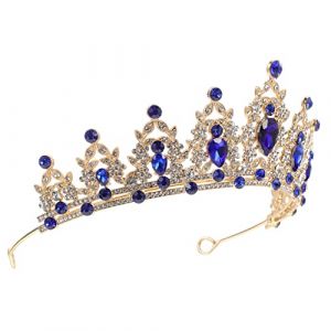 WESIEVYA Couronne De Strass, Diad&egrave;me De Mari&eacute;e, Ornement De F&ecirc;te, Diad&egrave;me De Mariage &Agrave; Paillettes, Diad&egrave;me En Strass, Coiffe De Mari&eacute;e, Couronne De Mariage, Diad&egrave;me Pour Femmes, Diad&egrave;me (BUHINR, neuf)